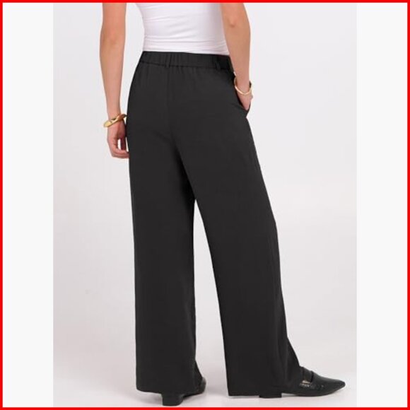 High Waisted Wide Leg Dress Pants Business Casual Work Trousers Office Slacks - Picture 4 of 7